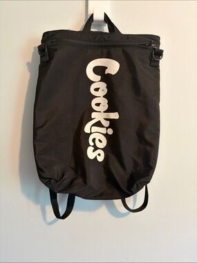 Cookies Black Vertical Logo Backpack